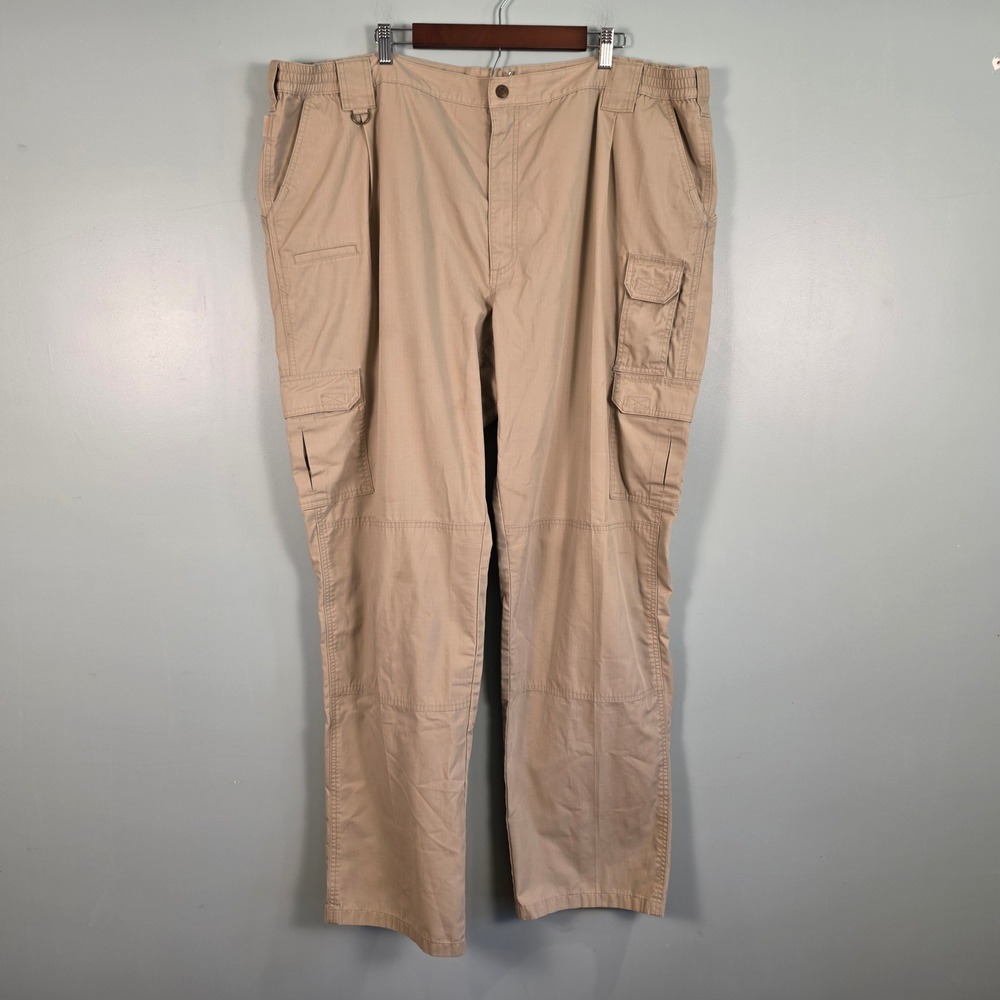 5.11 Tactical Series Mens 50 Khaki Ripstop Cargo Pants Style 74273L Workwear